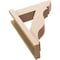 Ekena Millwork 5 1/2-in W x 16-in D x 20-in H Funston Slat Rough Cedar Woodgrain TimberThane Outlooker, Primed Tan OUTUR055X16X20FST24RCPR - alternate 4